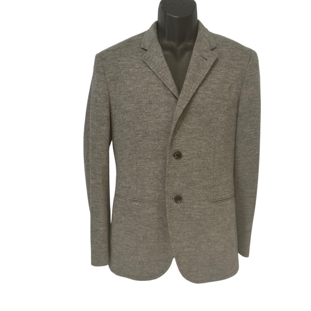 John Varvatos Mens Heather Gray Wool Blend Blazer Size 36 Jacket preppy casual